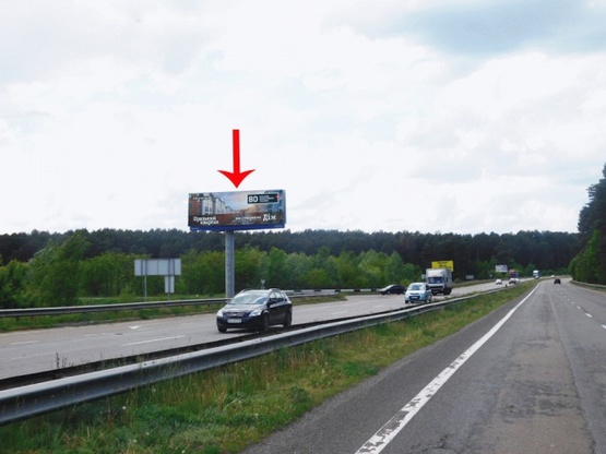 Фото рекламной плоскости по адресу Въезд в Киев, со стороны Чернигова, выезд на Бровары, за мостом, от котедж.городка Княжичи