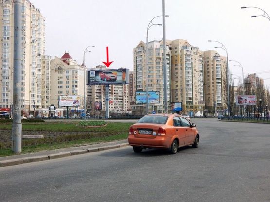 Фото рекламної площини за адресою Героев Сталинграда пр-т, развязка с ул.Тимошенко, в сторону пл.Сантьяго-де-Чили