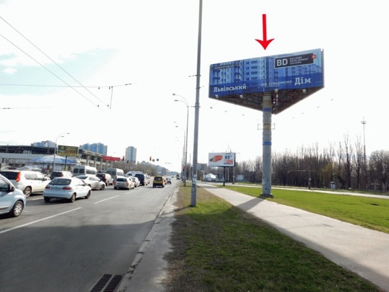 Фото рекламной плоскости по адресу Глушкова пр-т, развилка с ул.Касияна, в сторону Одесской пл.