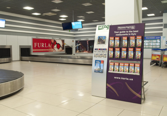 Фото рекламной плоскости по адресу Зал получения багажа, 1 этаж (Терминал А) Фото рекламной плоскости по адресу Зал получения багажа, 1 этаж (Терминал А)