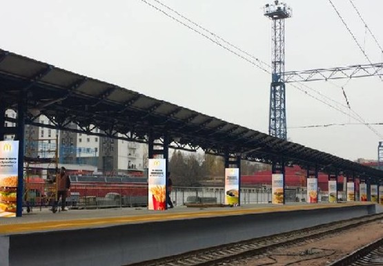 Фото рекламної площини за адресою ЖД Вокзал, Платформа отправления электрички в Аэропорт Борисполь Фото рекламної площини за адресою ЖД Вокзал, Платформа отправления электрички в Аэропорт Борисполь