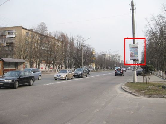 Фото рекламной плоскости по адресу вул. Київський Шлях,  навпроти повороту на вул. С.Камінського