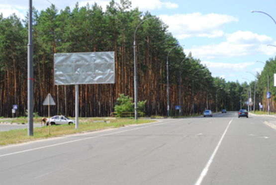 Фото рекламної площини за адресою ул. Университетская, возле кладбища (по Ирпенской трассе направление из Киева)