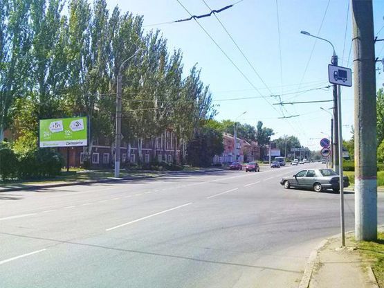 Фото рекламной плоскости по адресу Днепровское шоссе ул., 24, (поворот на автовокзал), на пл. Маяковского