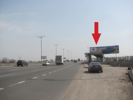 Фото рекламної площини за адресою Кольцевая дорога перед Жулянским путепроводом (левая)