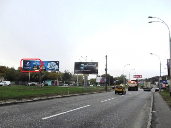 Фото рекламной плоскости по адресу Кольцевая дорога / Зодчих 62 в сторону Теремков (правый)