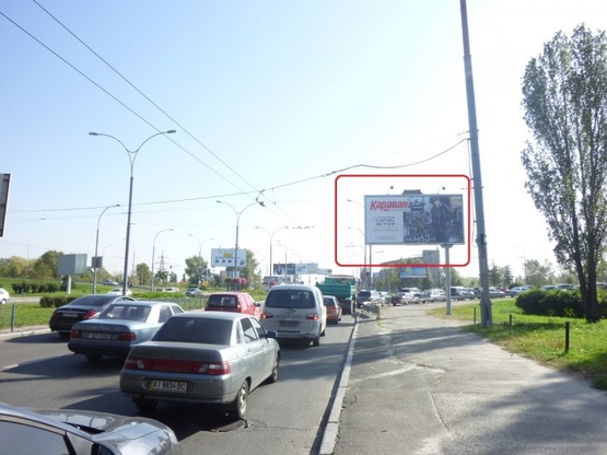 Фото рекламної площини за адресою Героев Сталинграда / въезд на Московский мост, напр. от Оболони