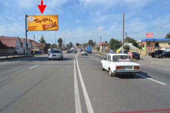 Фото рекламной плоскости по адресу Полтавский шлях-пос.Песочин-ул.Школьная,из центра