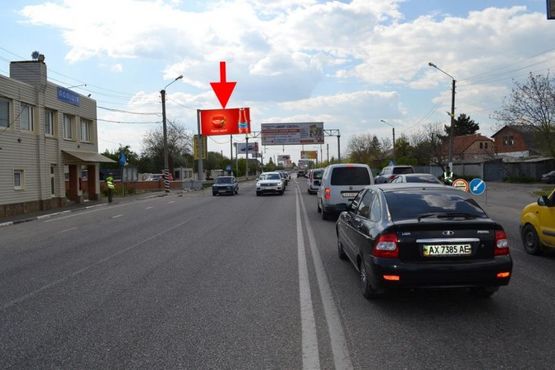 Фото рекламної площини за адресою Полтавский шлях- пост ГАИ-флажок№2-из центра