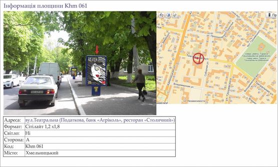 Фото рекламной плоскости по адресу вул.Героїв Майдану,12  Податкова, ресторан «Столичний» №2