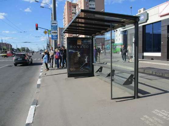 Фото рекламної площини за адресою Гагаріна просп. - Героїв Сталінграда просп., (зупинка)