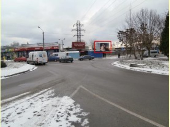 Фото рекламної площини за адресою Чорновола - Довженка кільце базар    правий