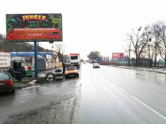 Фото рекламной плоскости по адресу Вишневое, ул.Черновола, (автодорога О101304 Киевское Полукольцо-Крюковщина-Боярка, км 1+100 (право)
