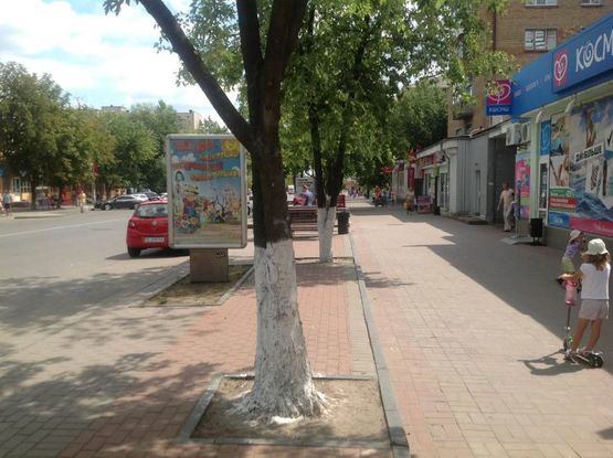 Фото рекламної площини за адресою вул.Жовтнева 14, возле магазина Космо