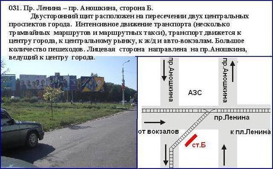 Фото рекламної площини за адресою пер.проспект Свободы  - пр. Аношкина