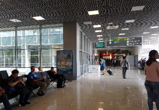 Фото рекламної площини за адресою Зал ожидания вылетов, 2 этаж  (Терминал А) Фото рекламної площини за адресою Зал ожидания вылетов, 2 этаж  (Терминал А)