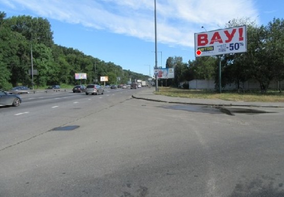 Фото рекламної площини за адресою Надднепрянское шоссе - Набережно-Печерская дорогой