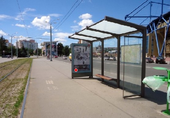 Фото рекламної площини за адресою Плехановская ул. - Плехановский пер. в центр (остановка)