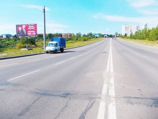 Фото рекламной плоскости по адресу 20 лет Победы  (за  мостом  на ул. Герасима Кондратьева, (от АЗС "ANP" и АЗС "Аміс")