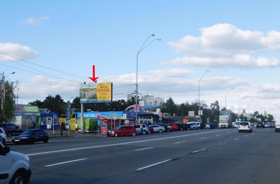 Фото рекламної площини за адресою Броварской пр-т, возле ст.м.Дарница, от ст.м.Левобережная, из центра
