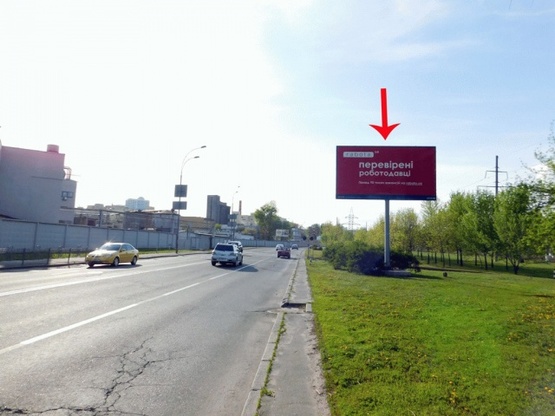 Фото рекламної площини за адресою Гринченко Н. ул., 16-й от Протасового Яра, в центр