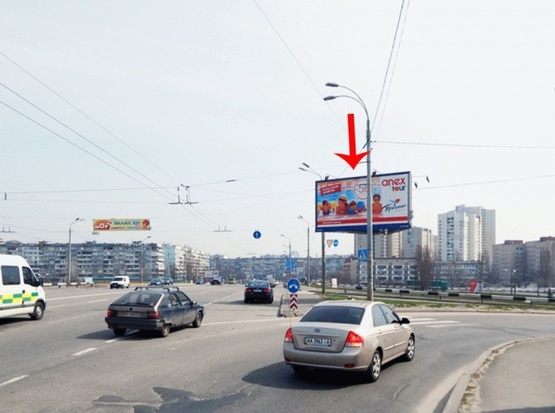 Фото рекламной плоскости по адресу Луговая ул., Богатырская ул., от ТЦ Караван к Оболонскому пр-ту Фото рекламной плоскости по адресу Луговая ул., Богатырская ул., от ТЦ Караван к Оболонскому пр-ту