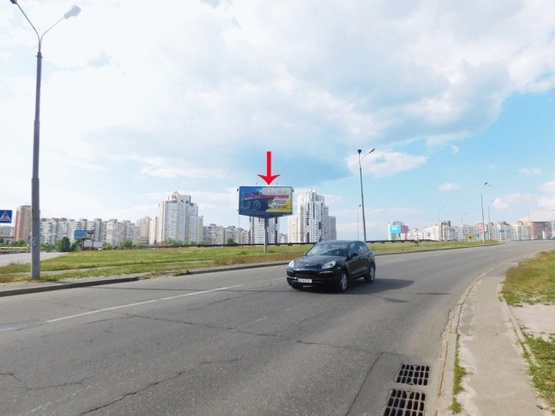 Фото рекламної площини за адресою Григоренка Петра пр-т, развязка на Бажана, со стороны ТЦ МЕТРО