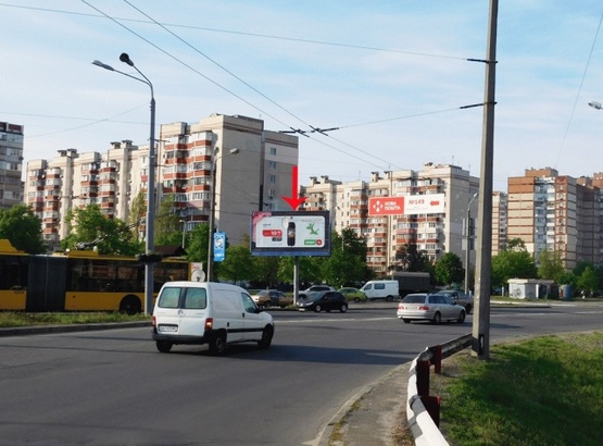 Фото рекламной плоскости по адресу Маяковского пр-т 63/12, пересечение с ул.Сабурова, из центра
