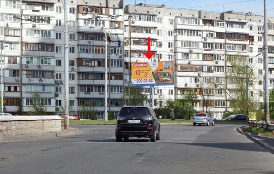 Фото рекламной плоскости по адресу Героев Сталинграда пр-т, возле ул.Героев Днепра, в центр