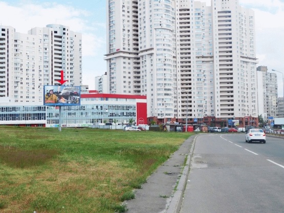 Фото рекламної площини за адресою Григоренка Петра пр-т, от пр-та Бажана, в сторону ТЦ МЕТРО