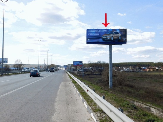 Фото рекламної площини за адресою Выезд из Киева, в сторону Житомира, перед н.п.Стоянка, к котедж.городку Олимпик Парк