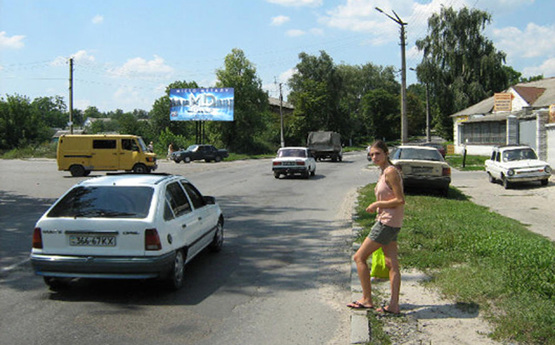 Фото рекламної площини за адресою Обухов ул.Киевская 56/ул.8 Марта (В)