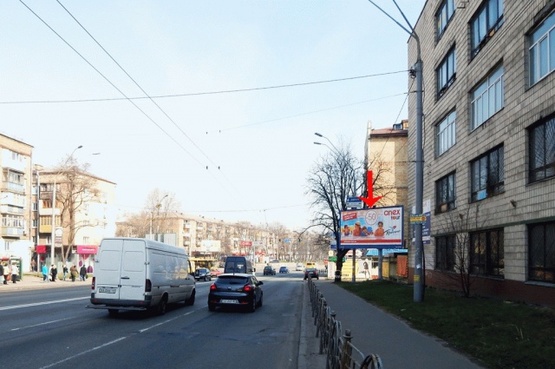 Фото рекламной плоскости по адресу Телиги Е. ул.8, ул.Дорогожицкая, от ст.м.Шулявская, к ст.м.Дорогожичи