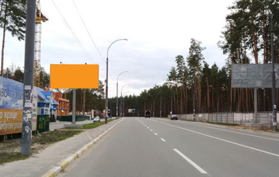 Фото рекламної площини за адресою ул. Университетская, возле новостроек (по Ирпенской трассе направление на Киев)