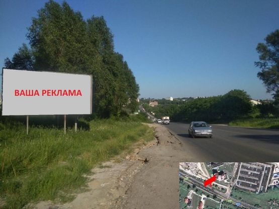 Фото рекламной плоскости по адресу вул. С. Будного - поворот с. Петрики на спуску