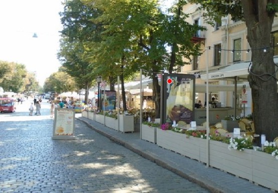 Фото рекламной плоскости по адресу Дерибасовская ул., 29-27 - Гаванная ул. Фото рекламной плоскости по адресу Дерибасовская ул., 29-27 - Гаванная ул.