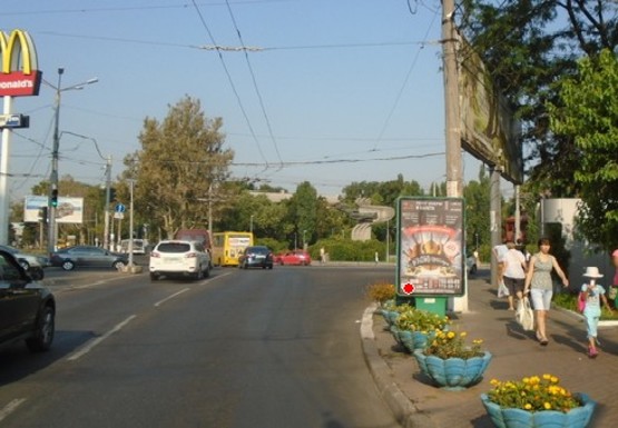 Фото рекламної площини за адресою Черняховского,2 / Фонтанская дорога А