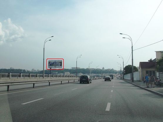 Фото рекламной плоскости по адресу Набережно-Рыбальская, 100м до Подольско-Воскресенского моста в сторону Гаванского моста