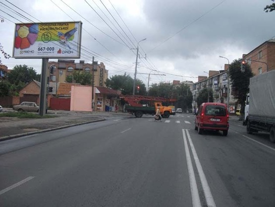 Фото рекламной плоскости по адресу ул. Киевская - ул. Богдана Ступки Фото рекламной плоскости по адресу ул. Киевская - ул. Богдана Ступки