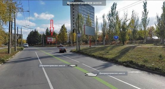 Фото рекламной плоскости по адресу Днепровское шоссе - Песчаная