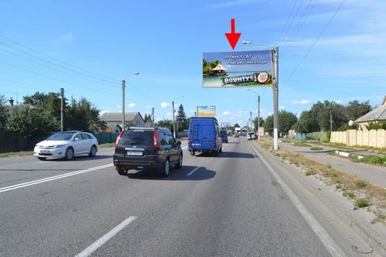 Фото рекламної площини за адресою Полтавский шлях-въезд Котовского-флажок№2,из центра Фото рекламної площини за адресою Полтавский шлях-въезд Котовского-флажок№2,из центра