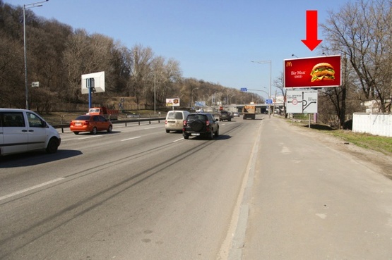Фото рекламной плоскости по адресу Надднепрянское шоссе, перед мостом Патона, в центр Фото рекламной плоскости по адресу Надднепрянское шоссе, перед мостом Патона, в центр