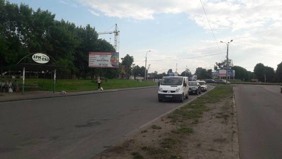 Фото рекламної площини за адресою вул.Гагаріна/вул.Костромська, АЗС "WOG", вїзд зі ст. Сарн, Костополя ст.Б