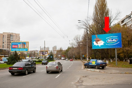 Фото рекламной плоскости по адресу Ивашкевича ул. / ул. Макеевская, напротив "Эльдорадо", в сторону пр. Правды Фото рекламной плоскости по адресу Ивашкевича ул. / ул. Макеевская, напротив "Эльдорадо", в сторону пр. Правды