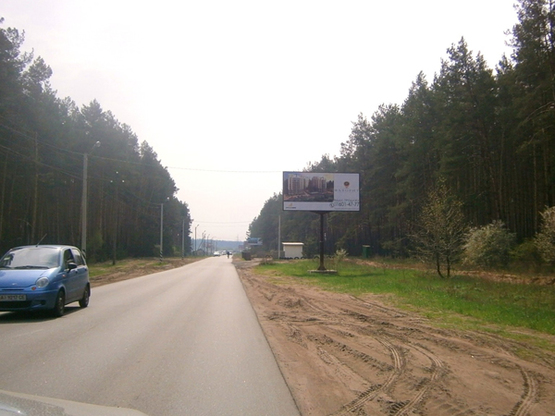 Фото рекламной плоскости по адресу ул. Соборная, выезд из Ирпеня на Ирпенскую трассу