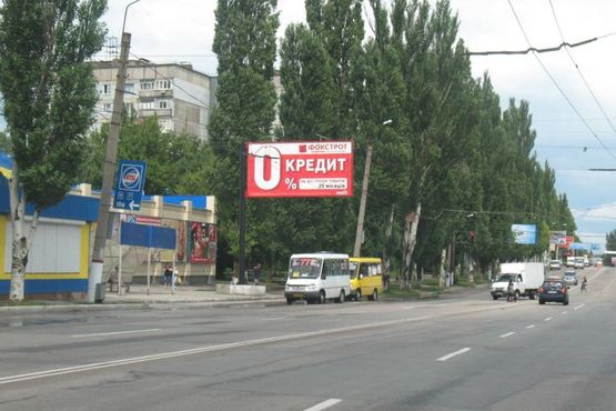 Фото рекламної площини за адресою Полтавська вул., 60 - Дружби народів пл. Фото рекламної площини за адресою Полтавська вул., 60 - Дружби народів пл.