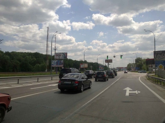 Фото рекламної площини за адресою Обуховская трасса 20км. - Лисники - в направлении Обухова. Верхний