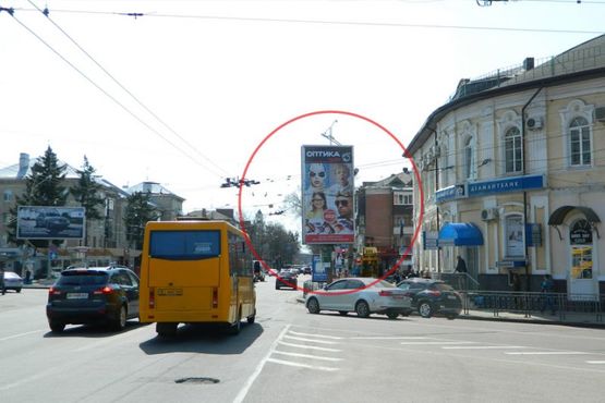 Фото рекламної площини за адресою вул. Європейська (Фрунзе) /вул. 1100-річчя Полтави    (призматрон) ВЕРТ.