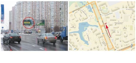 Фото рекламной плоскости по адресу Григоренка пр., 1 у напрямку Здолбуновської вул. ліва Фото рекламной плоскости по адресу Григоренка пр., 1 у напрямку Здолбуновської вул. ліва