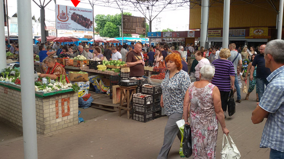 Фото рекламної площини за адресою Соборная ул., 11, возле продуктового рынка Фото рекламної площини за адресою Соборная ул., 11, возле продуктового рынка